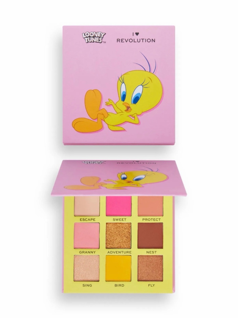 Looney Tunes x I Heart Revolution Collab Tweety 9-Shade Eyeshadow Palette